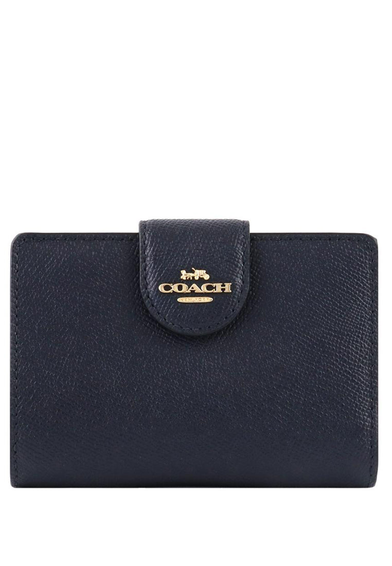 Coach Medium Corner Zip Wallet - Navy