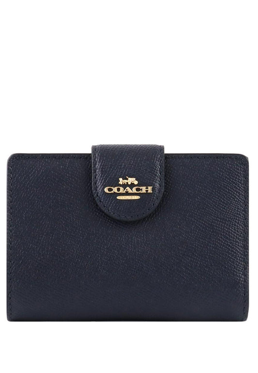 Coach Medium Corner Zip Wallet - Navy