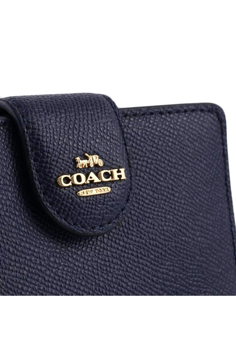 Coach Medium Corner Zip Wallet - Navy