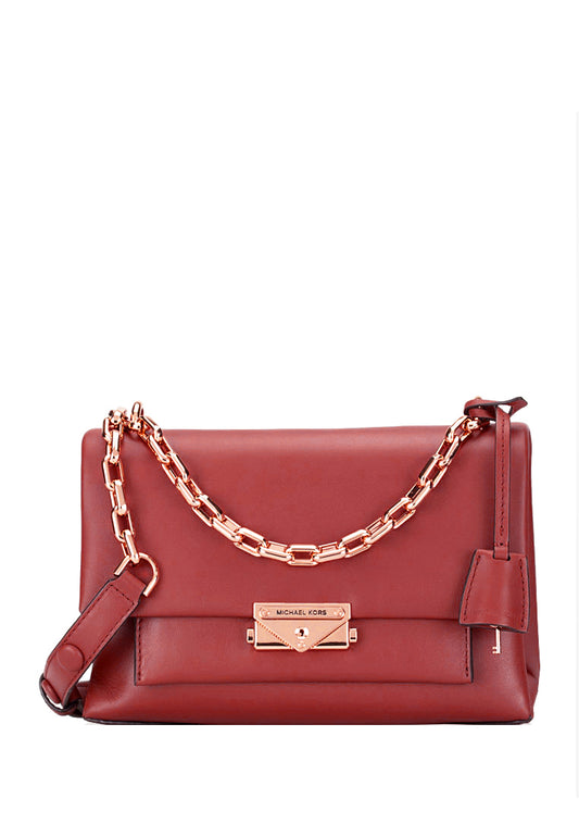 Michael Kors Cece Medium Leather Shoulder Bag - Brandy