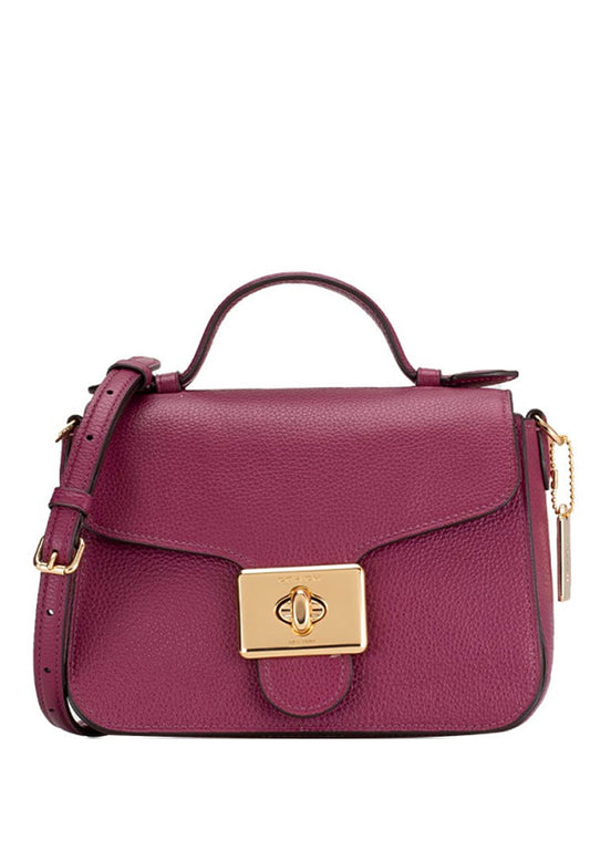 Coach Cassidy Top Handle Bag - Dark Berry