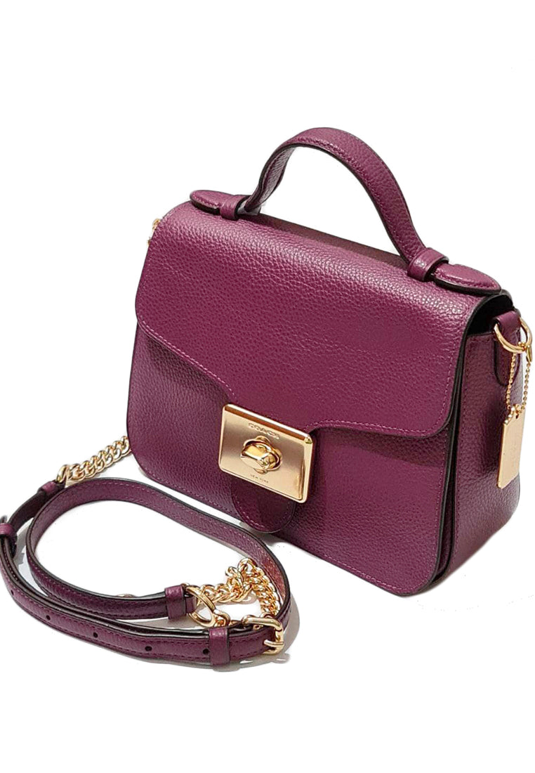 Coach Cassidy Top Handle Bag - Dark Berry