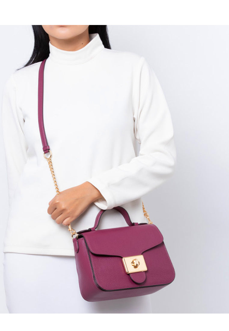 Coach Cassidy Top Handle Bag - Dark Berry