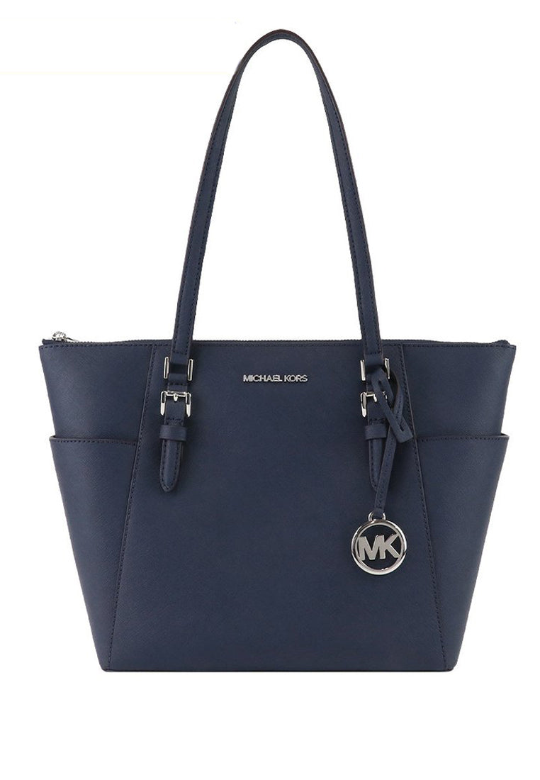 Michael Kors Charlotte Large Top Zip Tote Bag - Navy