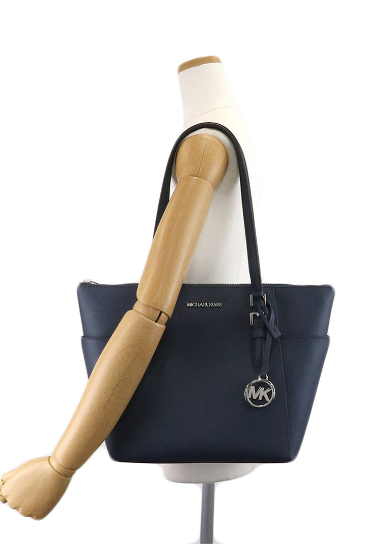 Michael Kors Charlotte Large Top Zip Tote Bag - Navy