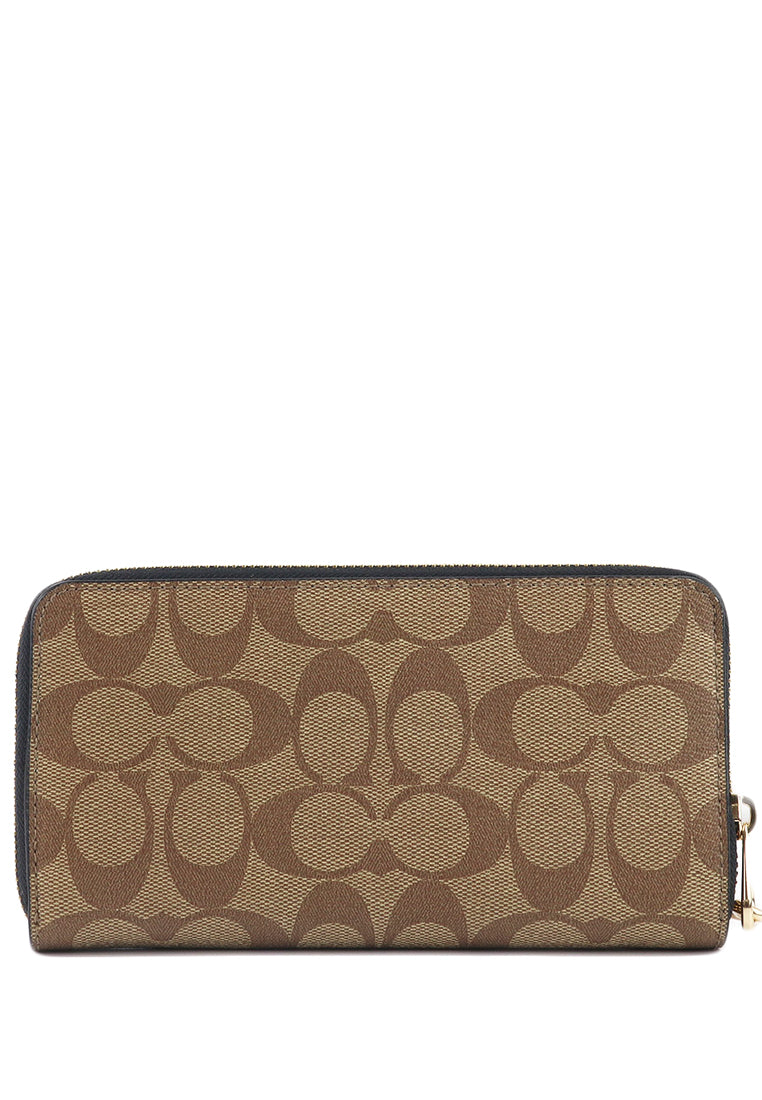 Coach Long Zip Around Wallet - Brown/Black