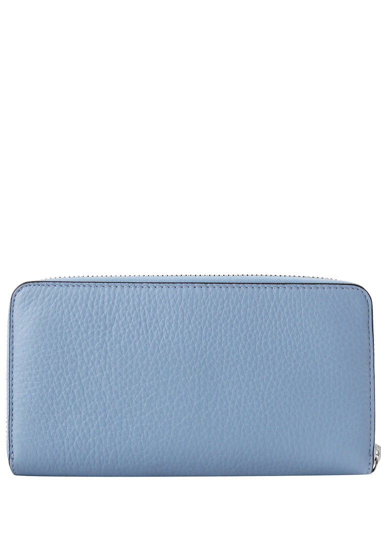 Coach Long Zip Around Wallet - Marble Blue