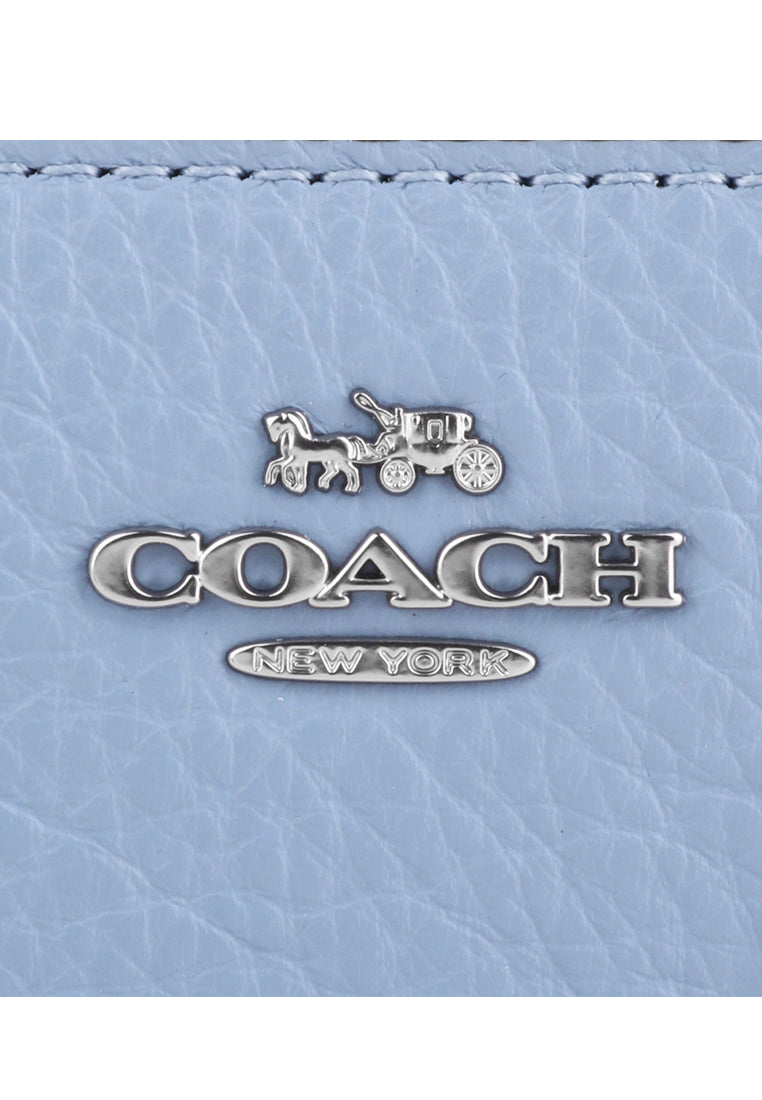 Coach Long Zip Around Wallet - Marble Blue