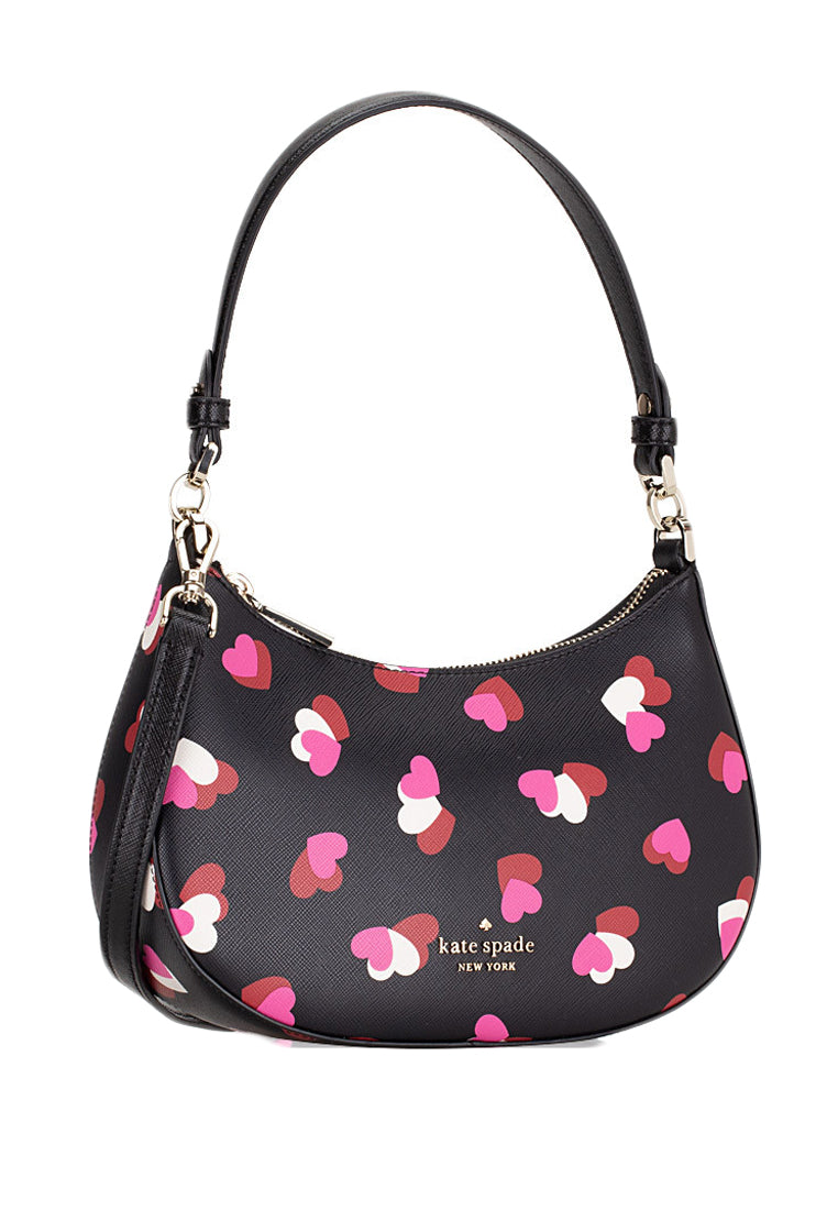 Kate Spade Staci Flutter Hearts Printed Convertible Bag - Black