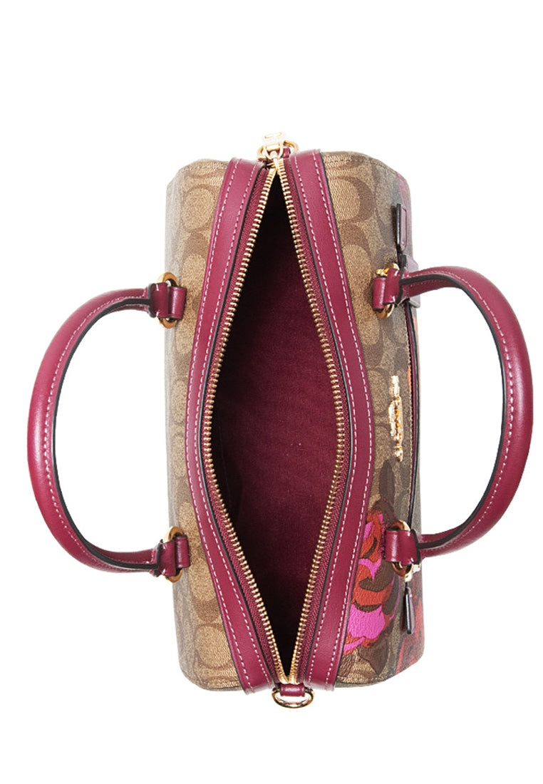 ROWAN SATCHEL IN SIGNATURE CANVAS WITH offers JUMBO FLORAL PRINT