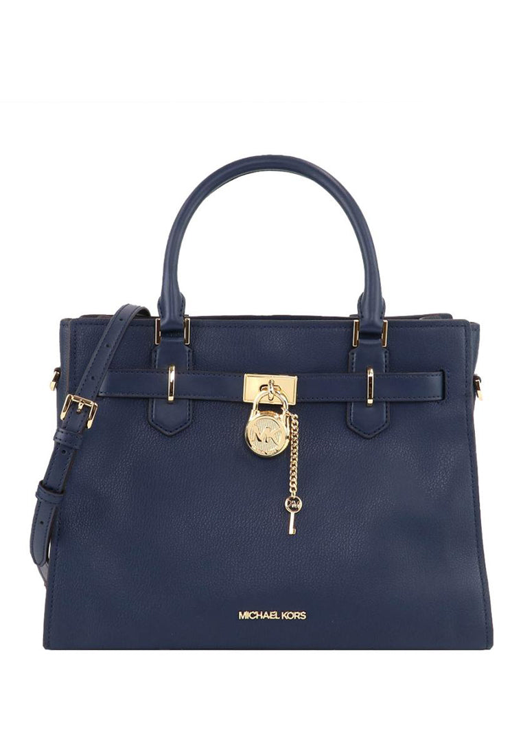 Michael Kors Hamilton Medium Satchel - Navy