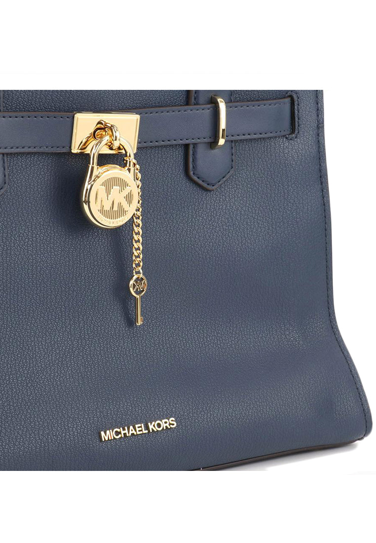 Michael Kors Hamilton Medium Satchel - Navy