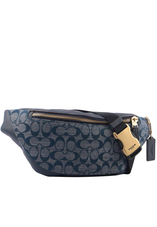 Coach Warren Belt Bag In Signature Chambray - Denim