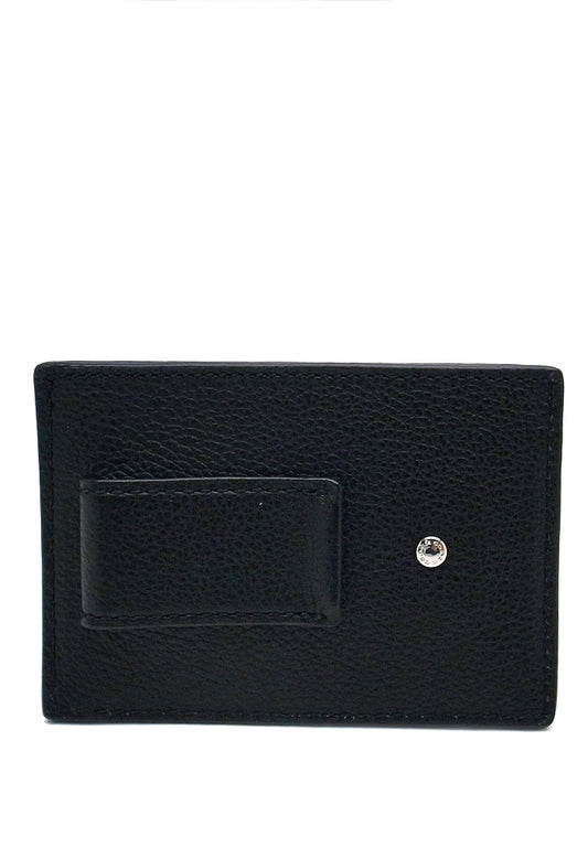 Coach Mens Money Clip Card Case - Black