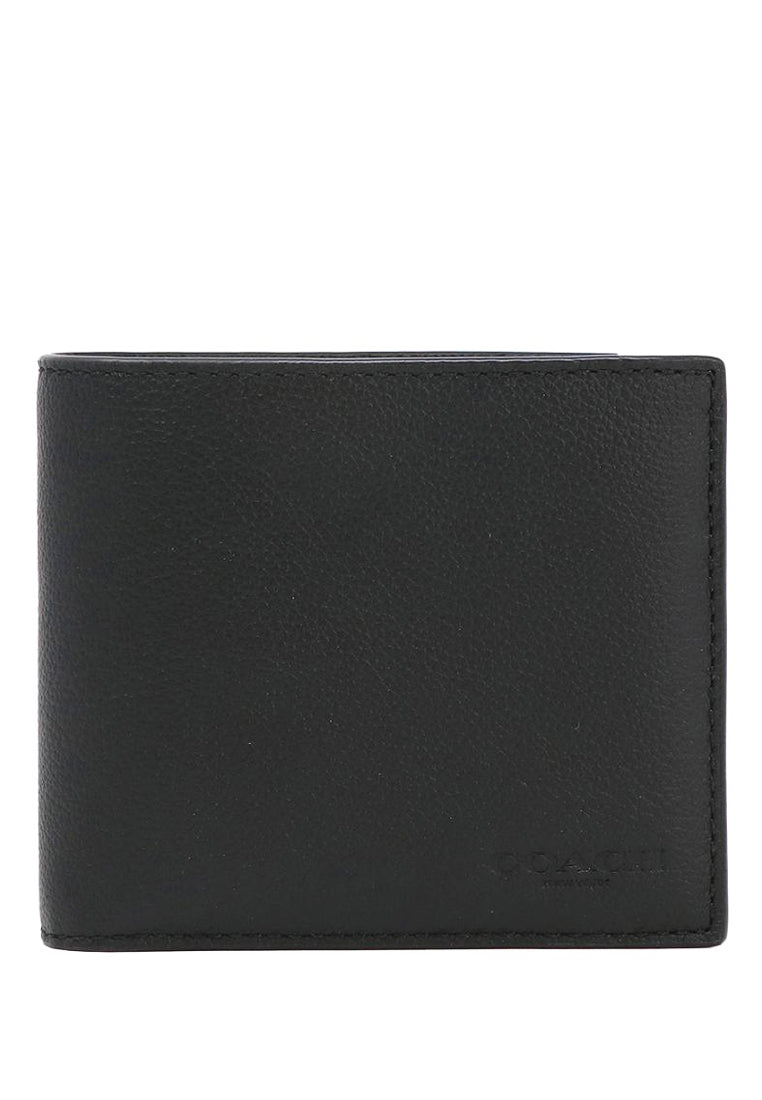 Coach Compact ID Wallet In Sport Calf Leather - Black