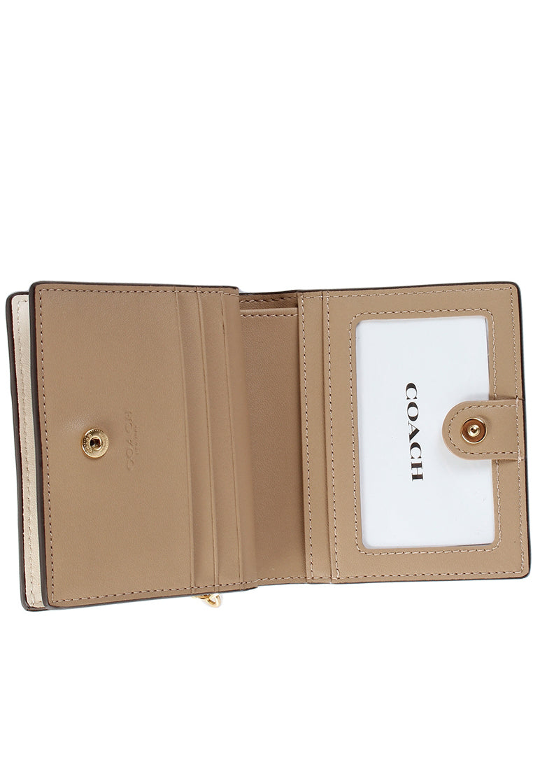 Coach Boxed Snap Wallet And Picture Frame Bag Charm in Signature Leather - White