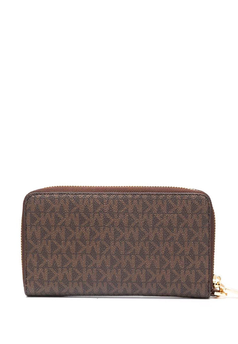 Michael Kors Jet Set Travel Large Flat Signature Phone Wallet - Brown