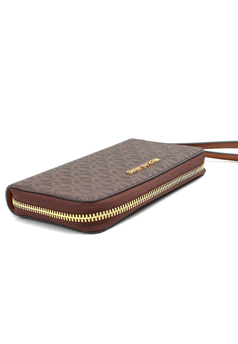 Michael Kors Jet Set Travel Large Flat Signature Phone Wallet - Brown