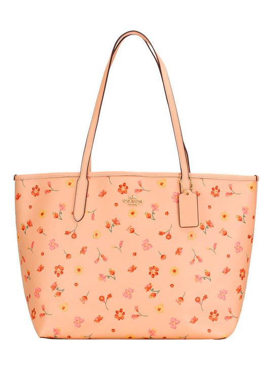 Coach City Tote With Mystical Floral Print - Faded Blush/Multi