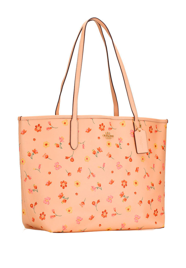 Coach City Tote With Mystical Floral Print - Faded Blush/Multi