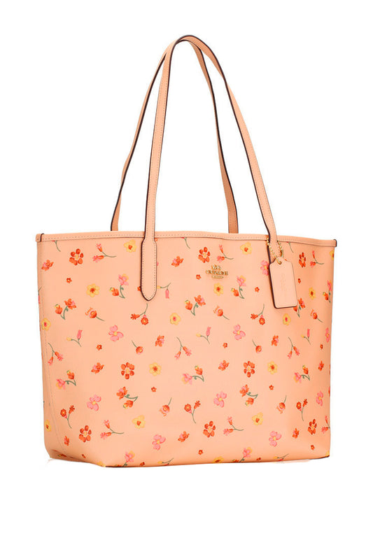 Coach City Tote With Mystical Floral Print - Faded Blush/Multi