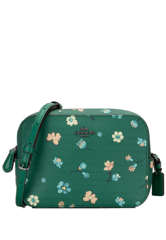 Coach Mini Camera Bag With Mystical Floral Print - Green