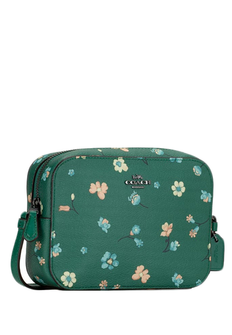 Coach Mini Camera Bag With Mystical Floral Print - Green