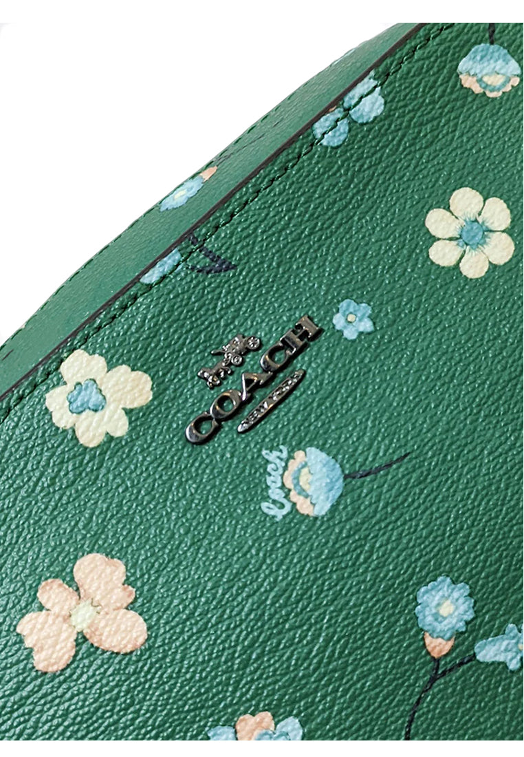 Coach Mini Camera Bag With Mystical Floral Print - Green