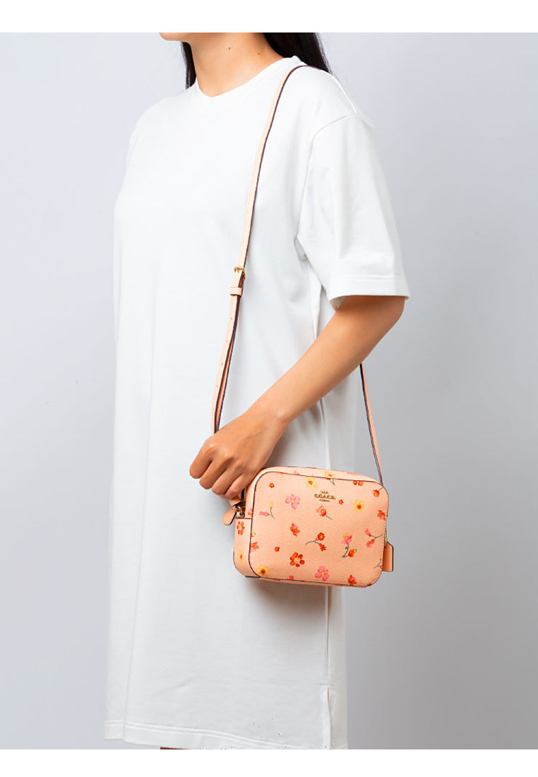 Coach Mini Camera Bag With Mystical Floral Print - Faded Blush