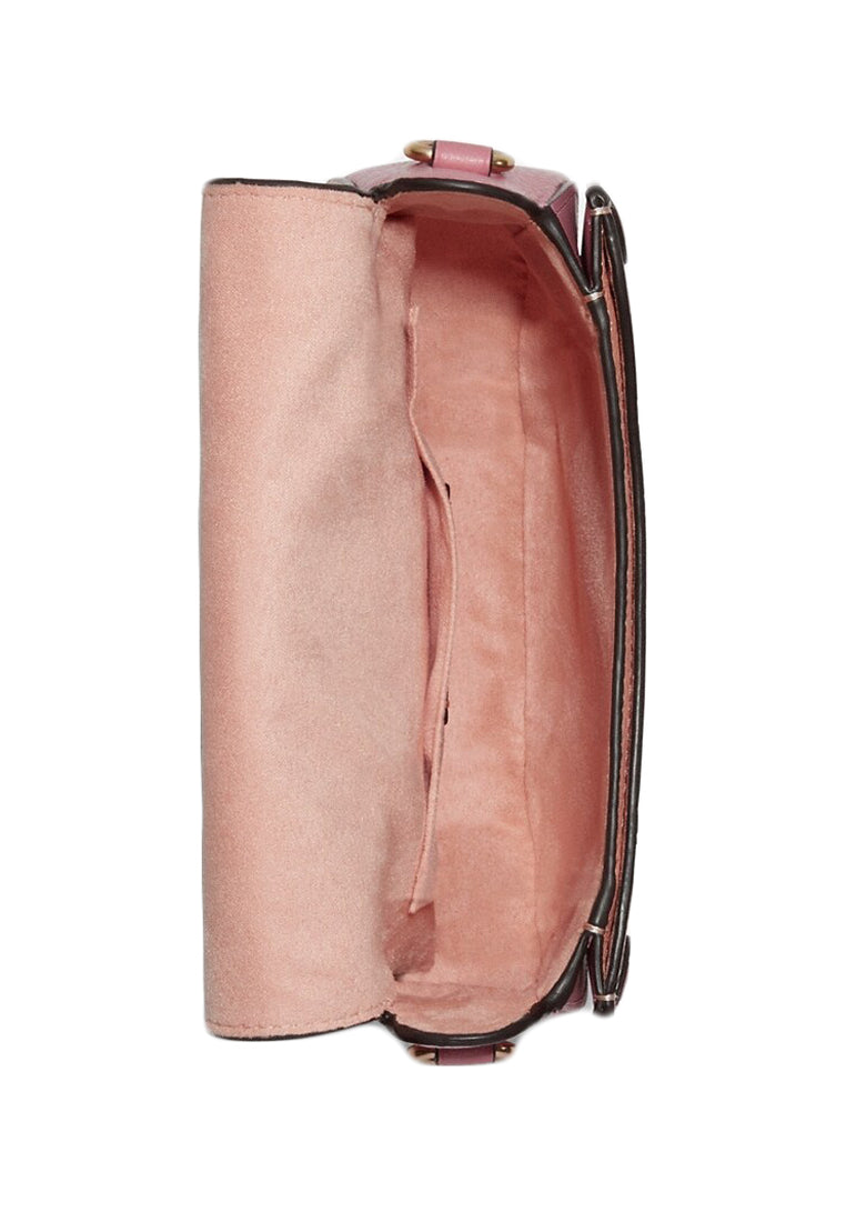 Coach Georgie Saddle Bag In Colorblock - Faded Blush