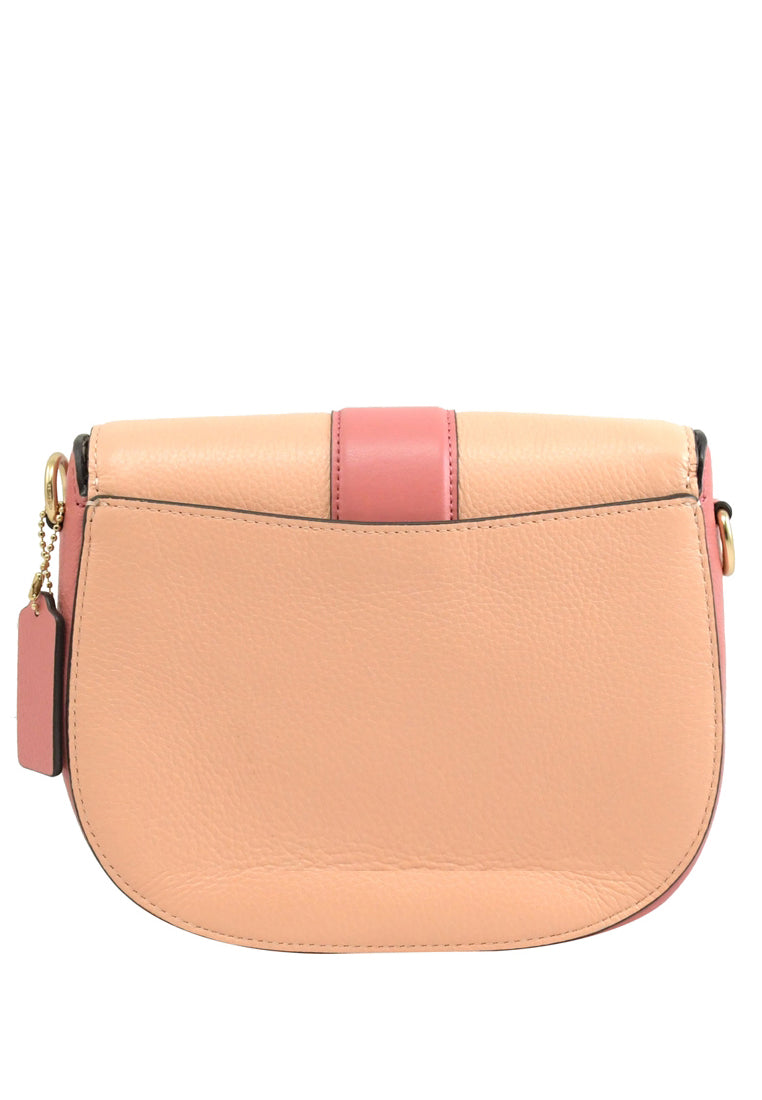 Coach Georgie Saddle Bag In Colorblock - Faded Blush