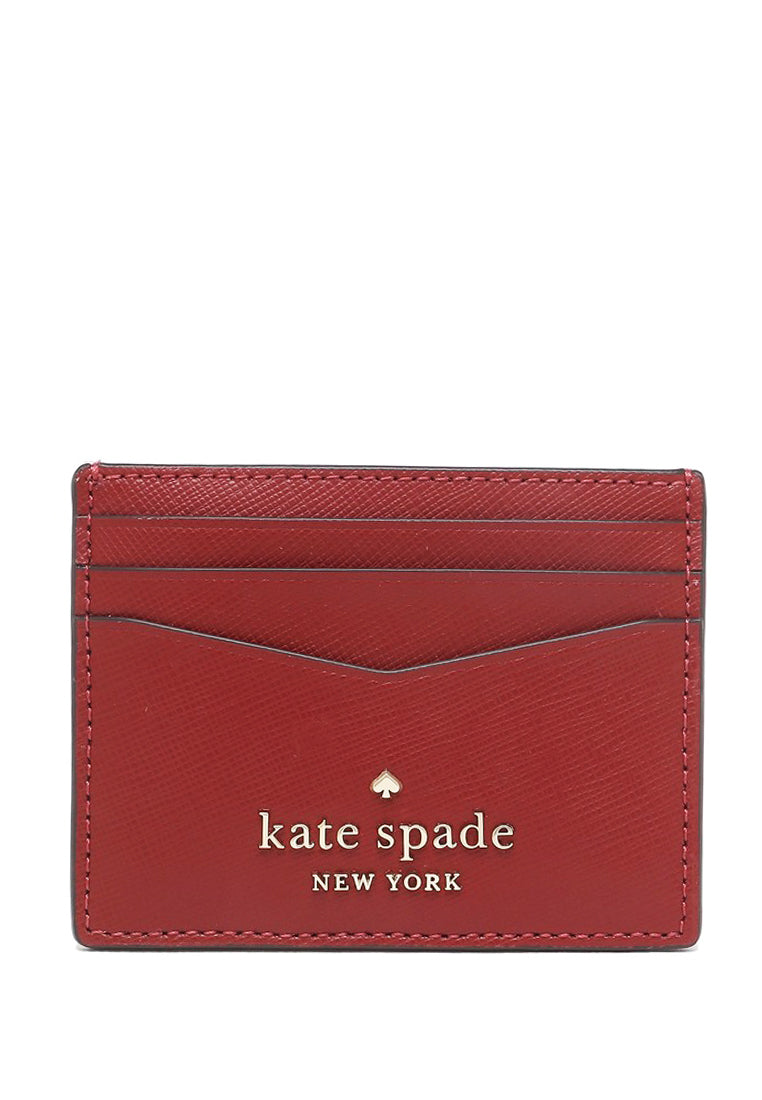 Kate Spade Staci Small Slim Card Holder - Red Curran