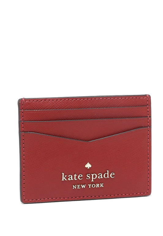 Kate Spade Staci Small Slim Card Holder - Red Curran