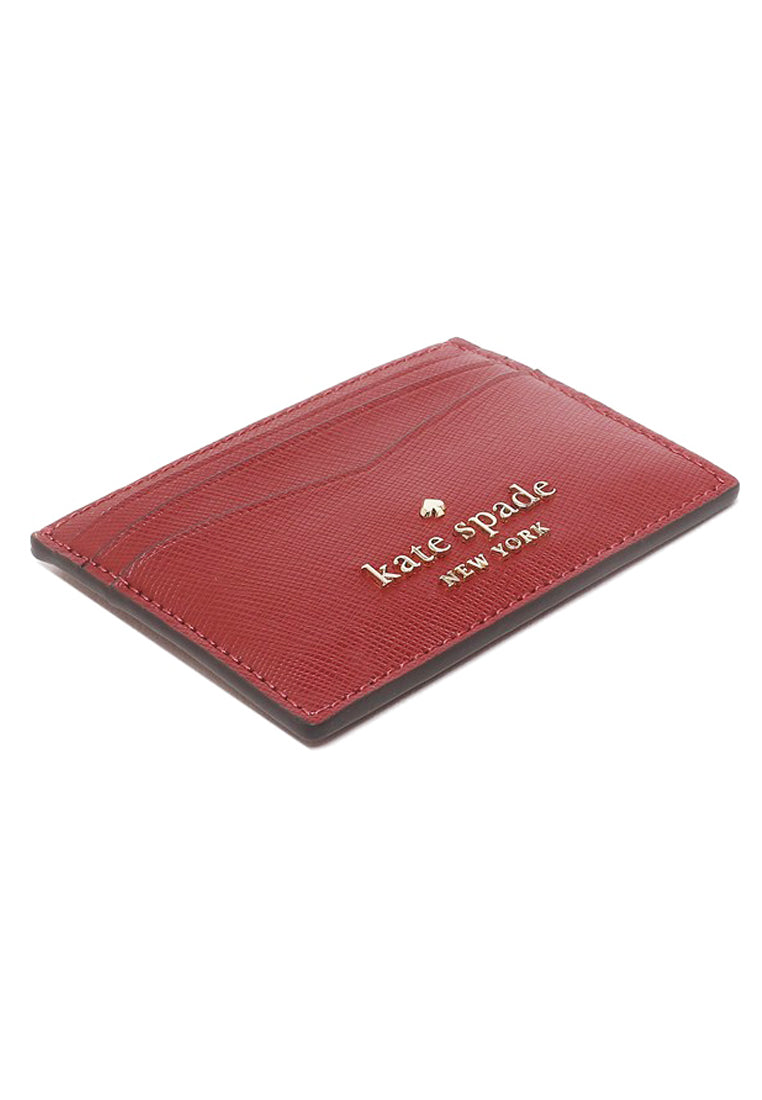 Kate Spade Staci Small Slim Card Holder - Red Curran