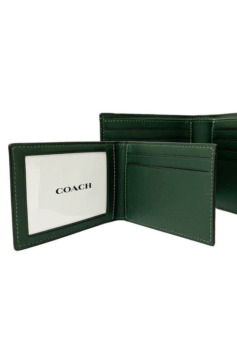 Coach outlet Color Block green wallet