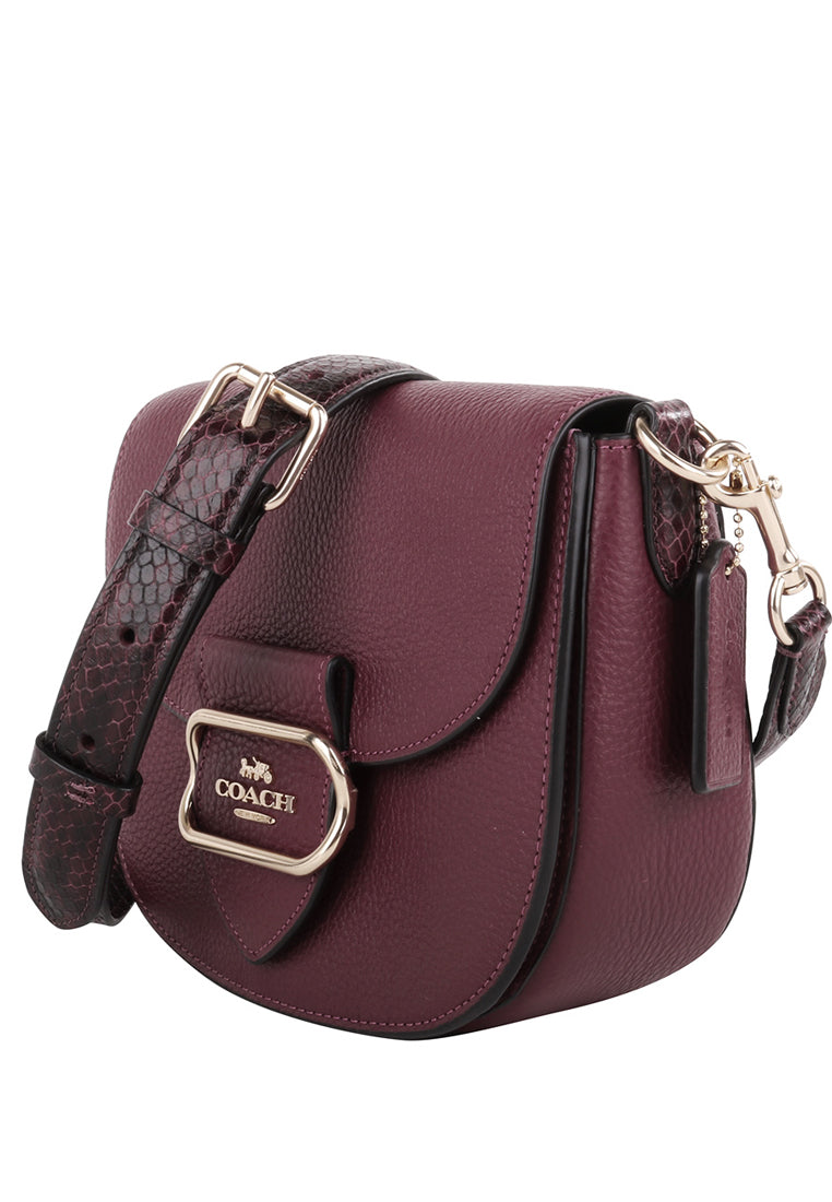 Coach Morgan Saddle Bag - Black Cherry