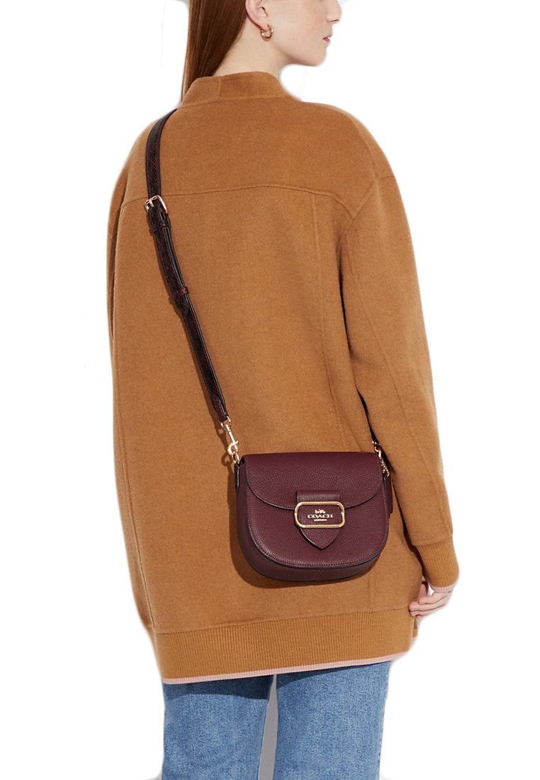 Coach Morgan Saddle Bag - Black Cherry