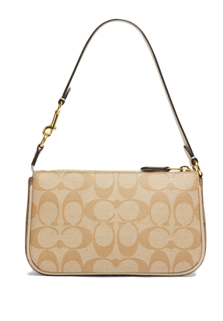 Coach Nolita 19 In Blocked Signature Canvas - Light Brown/Ivory