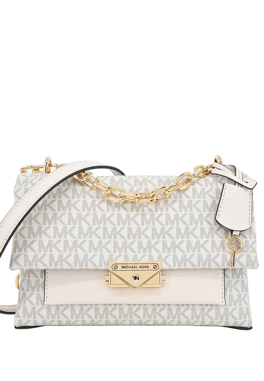 Michael Kors Cece Medium Logo Shoulder Bag - Vanilla