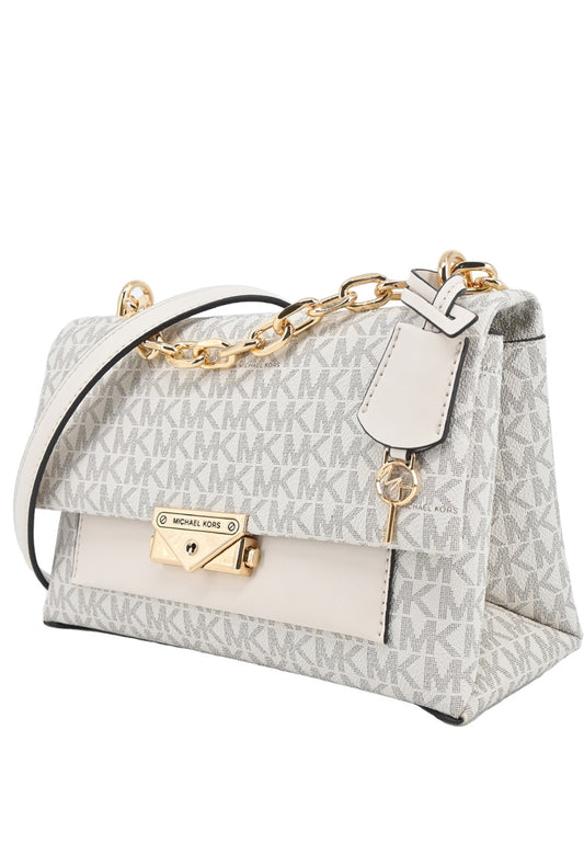 Michael Kors Cece Medium Logo Shoulder Bag - Vanilla