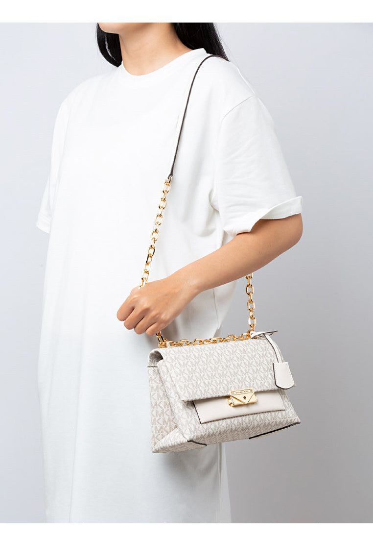 Michael Kors Cece Medium Logo Shoulder Bag - Vanilla