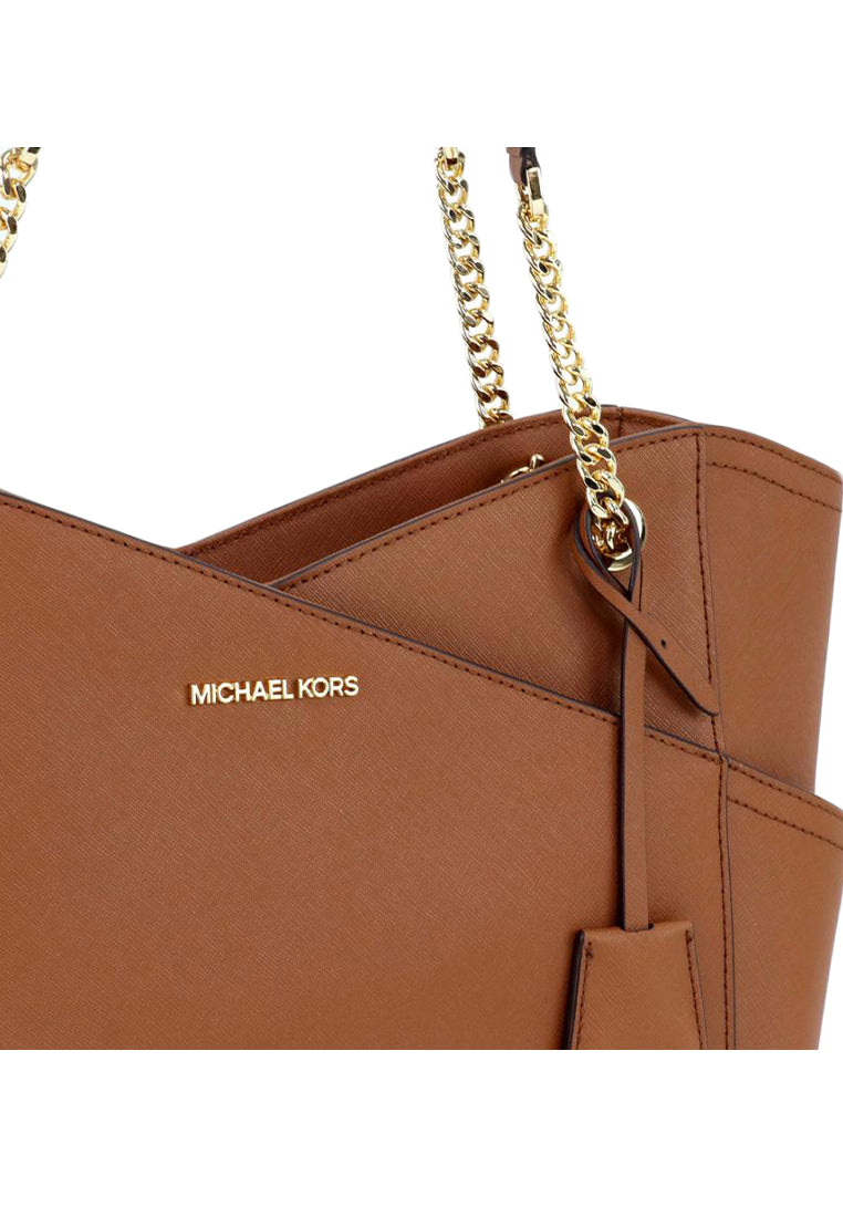 Michael Kors Jet Set Large Saffiano Leather Shoulder Bag - Brown