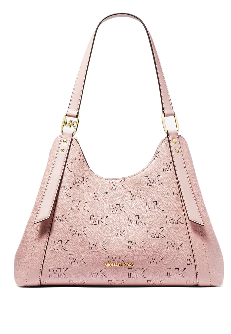 Michael Kors Arlo Large Pebbled Leather Shoulder Bag - Powder Blush