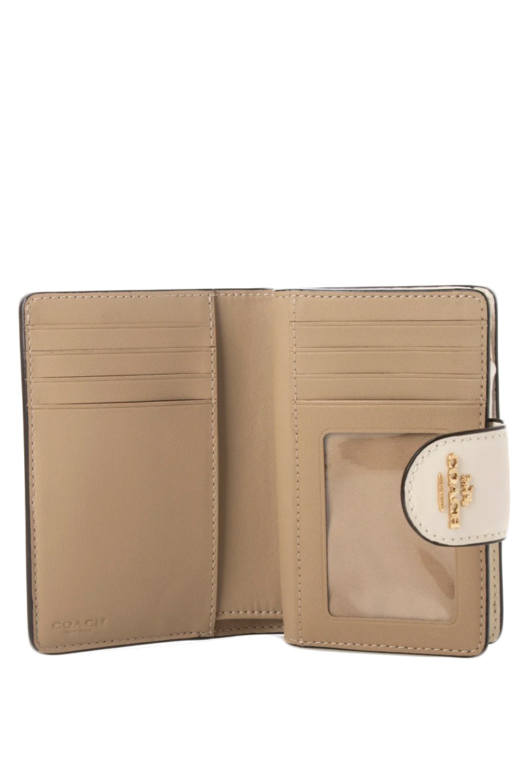 Coach Medium Corner Zip Wallet In Signature Canvas - Light Brown