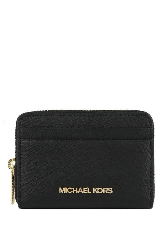 Michael Kors Jet Set Travel Medium Zip Around Card Case - Black