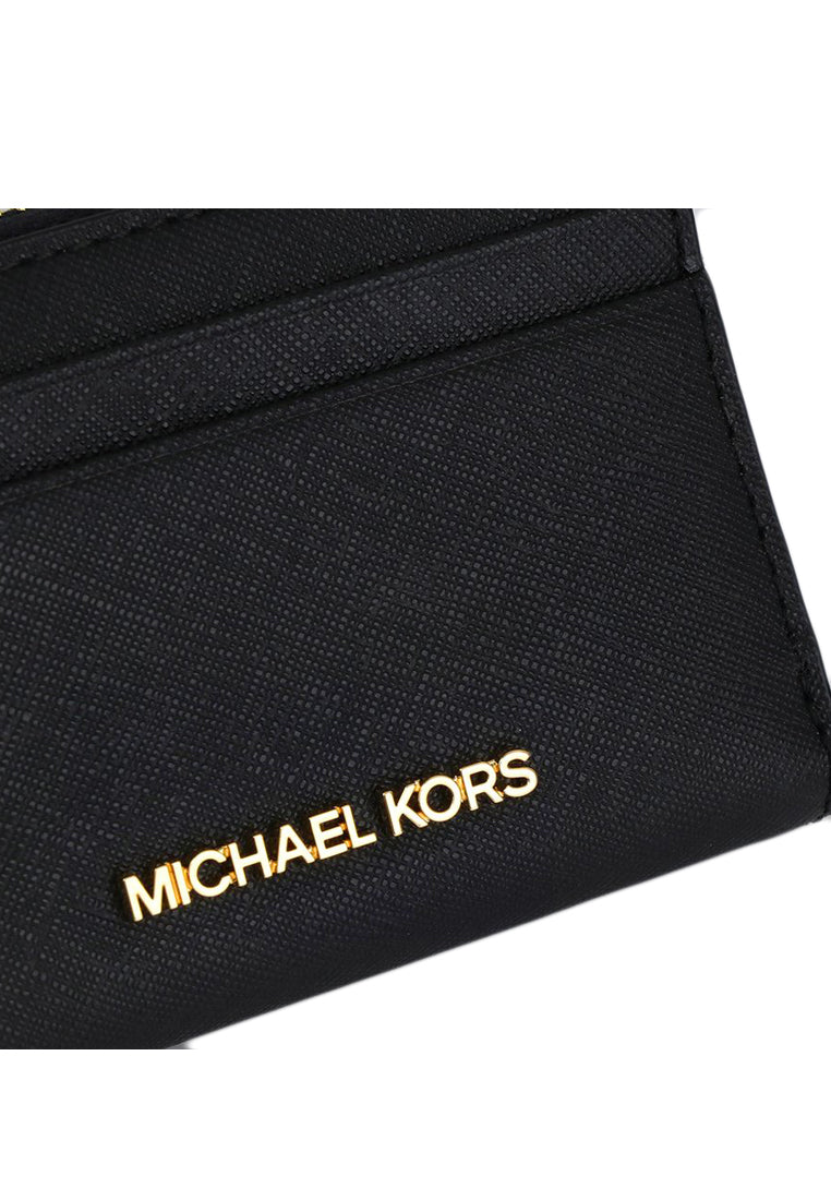 Michael Kors Jet Set Travel Medium Zip Around Card Case - Black