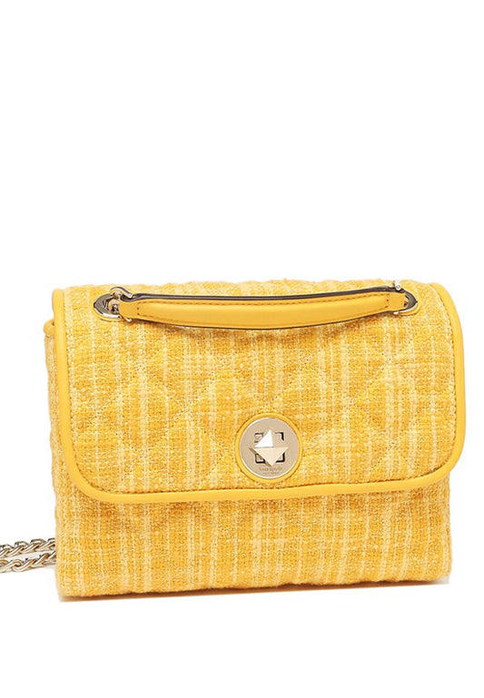 Kate Spade Natalia Tweed Small Flap Crossbody - Mango