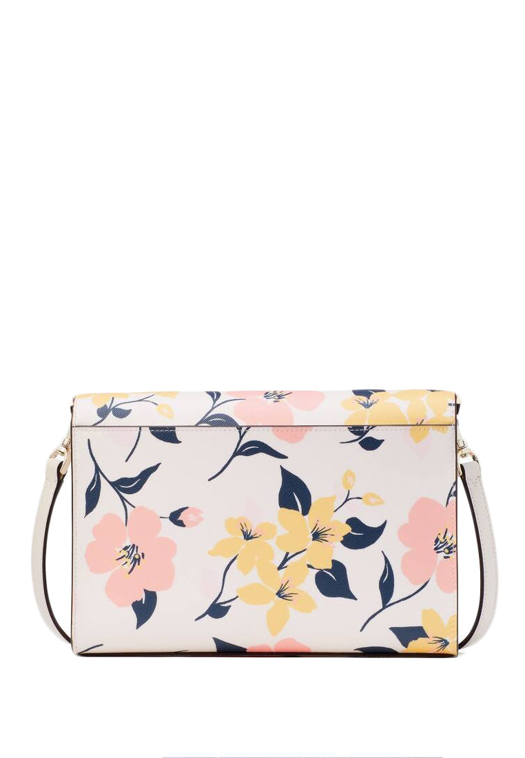 Kate Spade Carson Convertible Crossbody Bag in Lily Blossoms Print - Cream/Multi