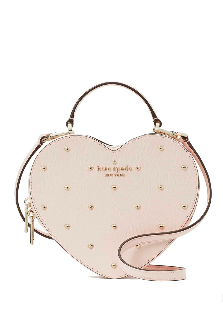 Kate Spade Love Shack Embellished Heart Crossbody Purse - Light Rose