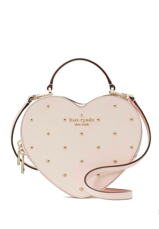 Kate Spade Love Shack Embellished Heart Crossbody Purse - Light Rose